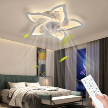 Load image into Gallery viewer, IRALAN Ceiling Fan with Lights,Modern Dimmable Flower Shape, Remote Control/app Control,Timing 6 Gear Speeds Fan Ceiling Lamp