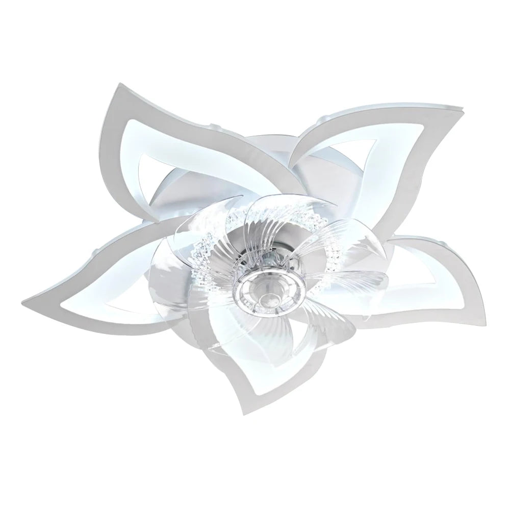 IRALAN Ceiling Fan with Lights,Modern Dimmable Flower Shape, Remote Control/app Control,Timing 6 Gear Speeds Fan Ceiling Lamp