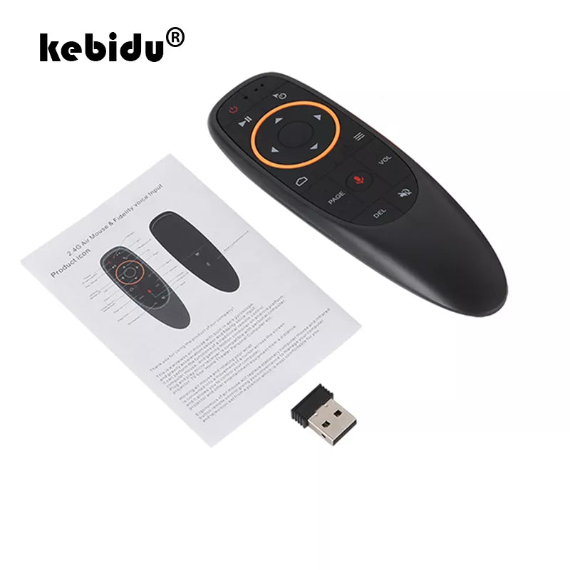 kebidu G10s Fly Air Mouse Mini Remote Control G10 Wireless 2.4GHz For Android Tv Box With Voice Control For Gyro Sensing Game