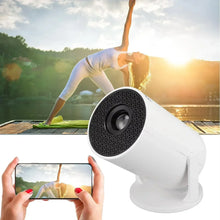 Load image into Gallery viewer, 1080P White  Projector: 270° Adjustable LED | Portable for Android, USB TV Stick, Laptop | Home &amp; Outdoor Movie Screen&quot;
