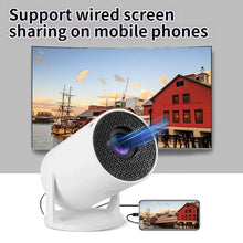 Load image into Gallery viewer, 1080P White  Projector: 270° Adjustable LED | Portable for Android, USB TV Stick, Laptop | Home &amp; Outdoor Movie Screen&quot;
