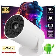 Load image into Gallery viewer, 1080P White  Projector: 270° Adjustable LED | Portable for Android, USB TV Stick, Laptop | Home &amp; Outdoor Movie Screen&quot;
