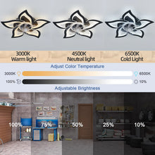 Load image into Gallery viewer, IRALAN Ceiling Fan with Lights,Modern Dimmable Flower Shape, Remote Control/app Control,Timing 6 Gear Speeds Fan Ceiling Lamp
