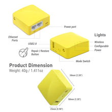 Load image into Gallery viewer, GL.iNet GL MT300N/V2 Mango Wireless Mini Portable VPN Travel Router Mobile Hotspot in Pocket WiFi Repeater Bridge
