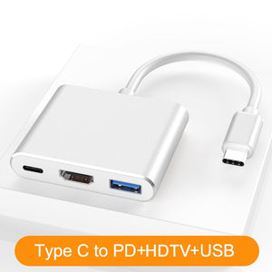 3 in 1 USBC to Hdmi-compatble Converter