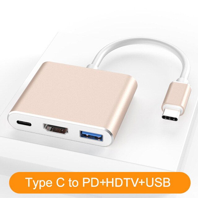 3 in 1 USBC to Hdmi-compatble Converter